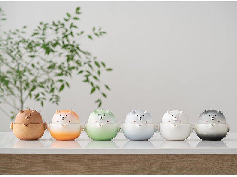 Ensemble théière et tasse à thé Gohobi Shiba Inu