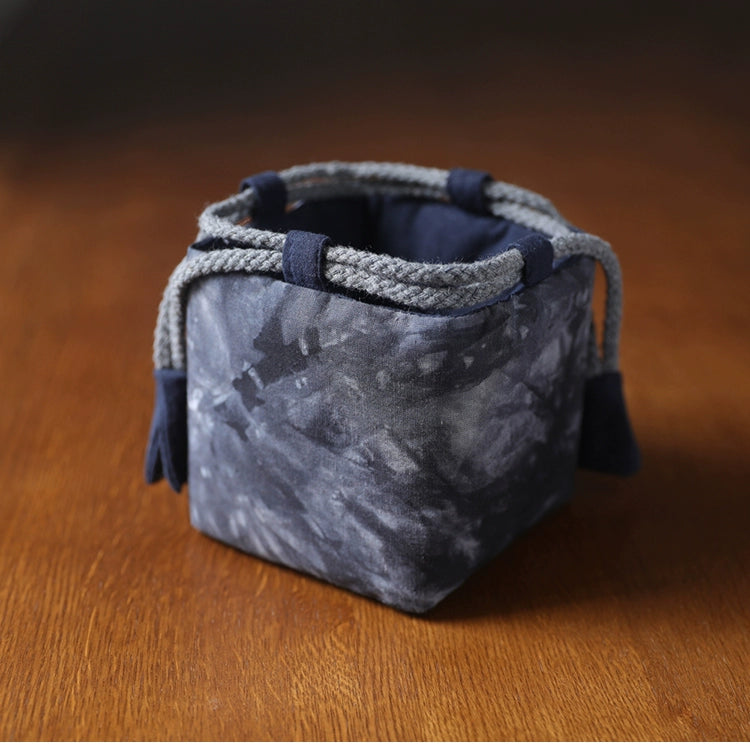 Sac de voyage de rangement pour théière en tissu teint Gohobi