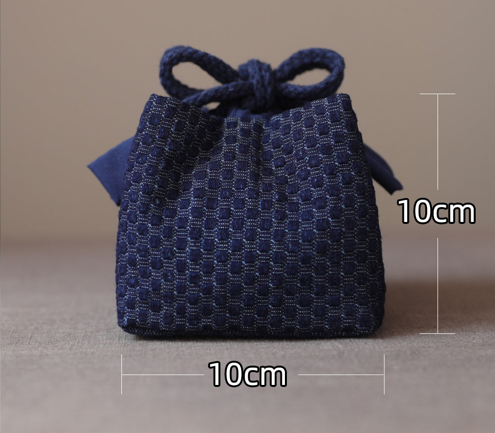 Gohobi Denim Small Teaware Storage Travel Bag Shifuku