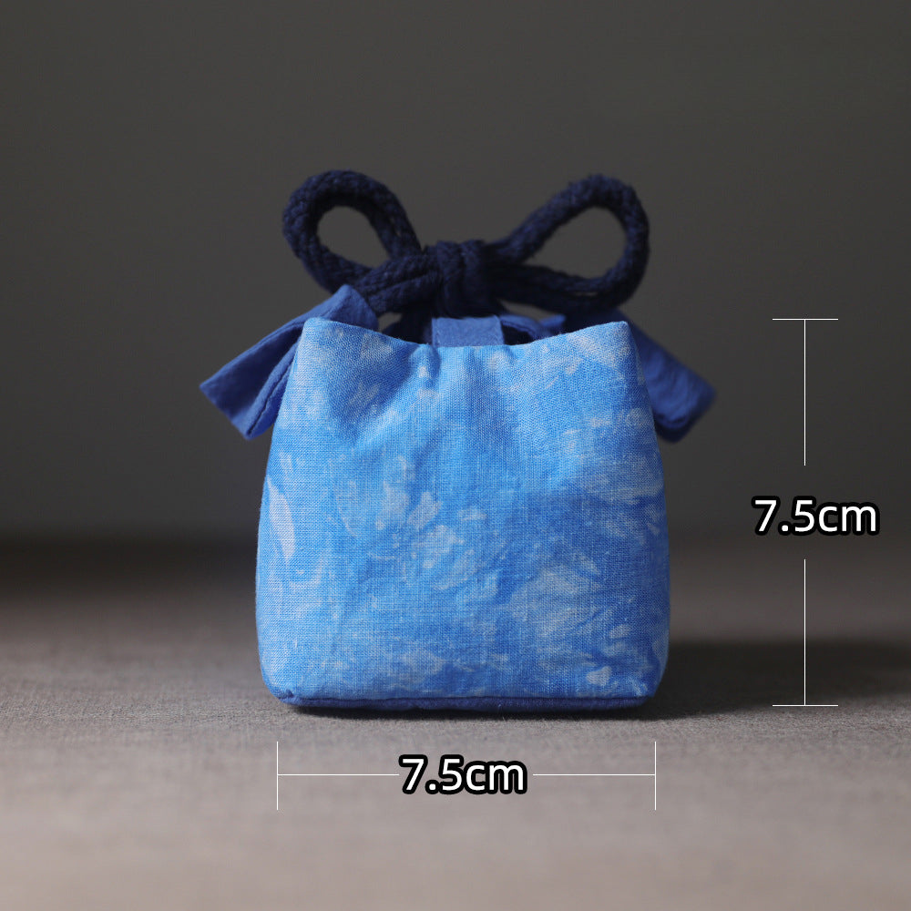 Sac de voyage de rangement pour théière en tissu teint Gohobi