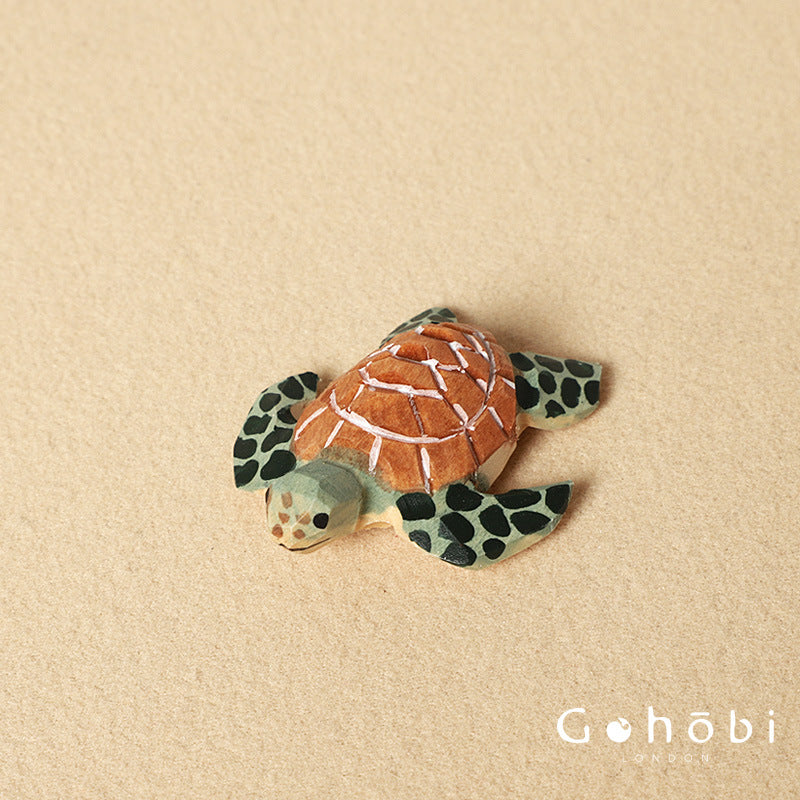 Gohobi Handmade Wooden Turtle