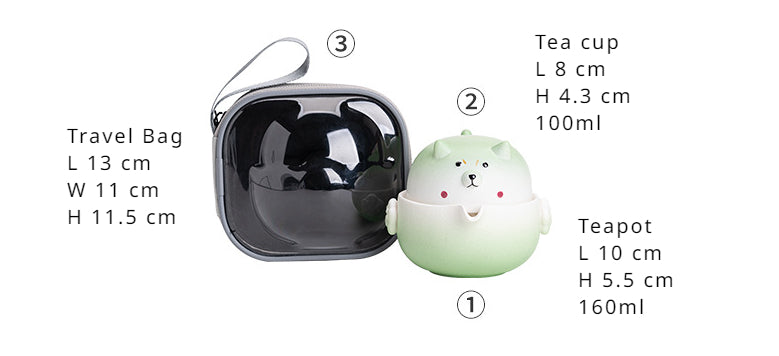 Ensemble théière et tasse à thé Gohobi Shiba Inu
