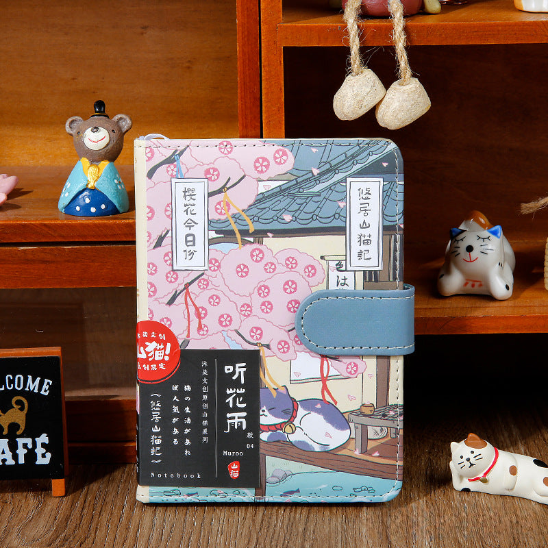 Carnet magnétique Gohobi Chat japonais, agenda mensuel, carnet d'étude, agenda de poche