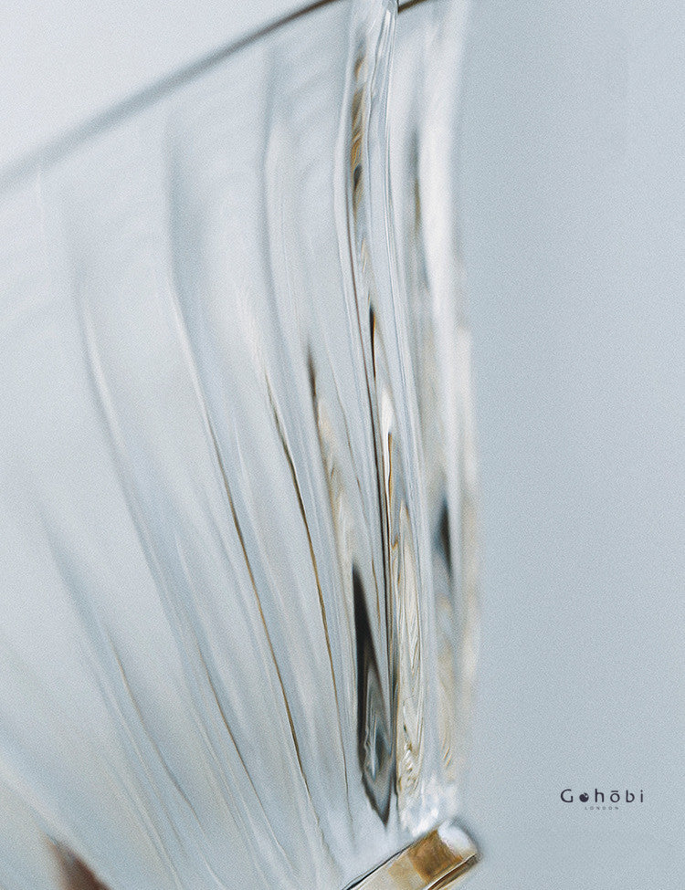 Gohobi Handcrafted Flower Glass Bowl with Spoon – Perfect for Matcha Ceremony, Lattes & Desserts