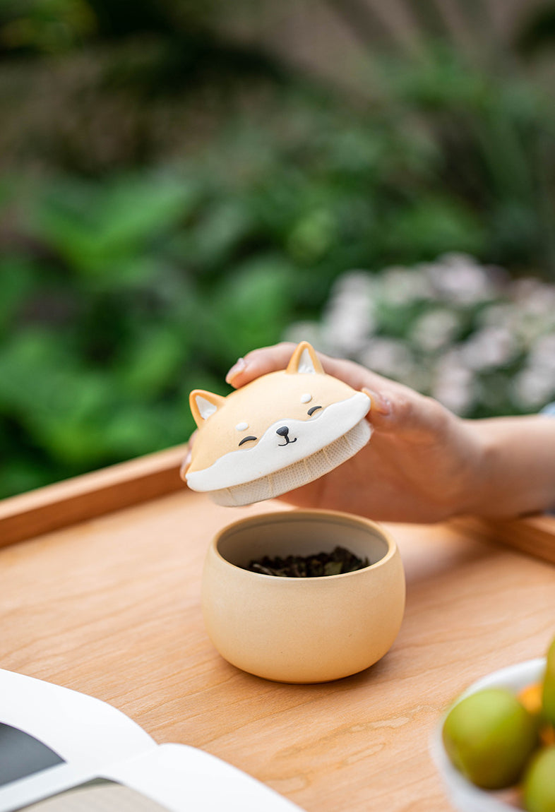 Mini pot à thé de voyage portable Gohobi Shiba Inu Dog