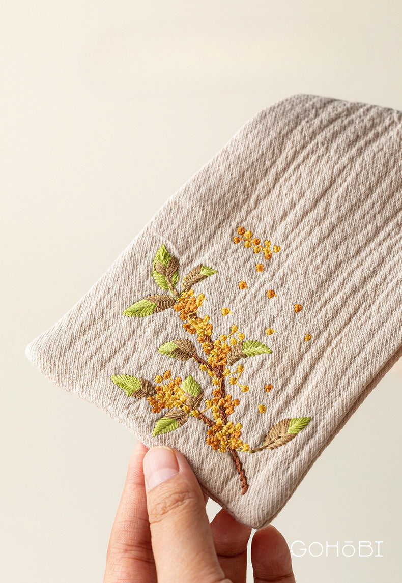 Gohobi Embroidered Tea Towel – Chinese Style Absorbent Tea Cloth for Tea Table