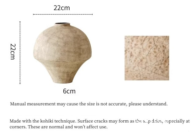 Gohobi Japanese-style Wabi Sabi Handmade Zen Large Vase 015
