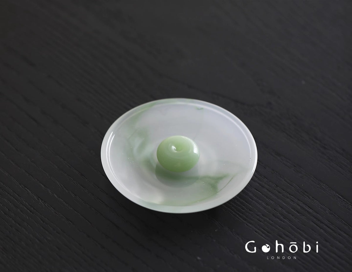 Gohobi Spring Shadow Glazed Incense Holder – Ceramic Ash Catching Incense Tray