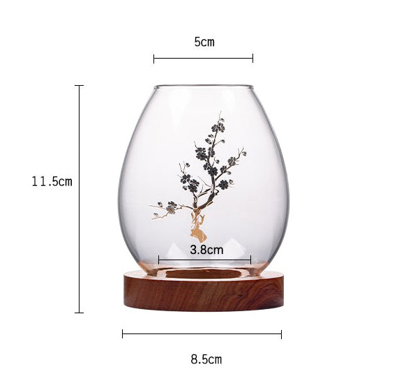 Bougeoir en verre Gohobi