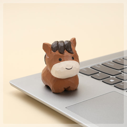 Gohobi Handcrafted Wooden Pony Horse Ornament