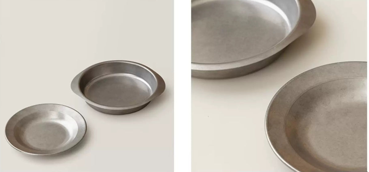Gohobi American Retro Stainless Steel Camping Plate