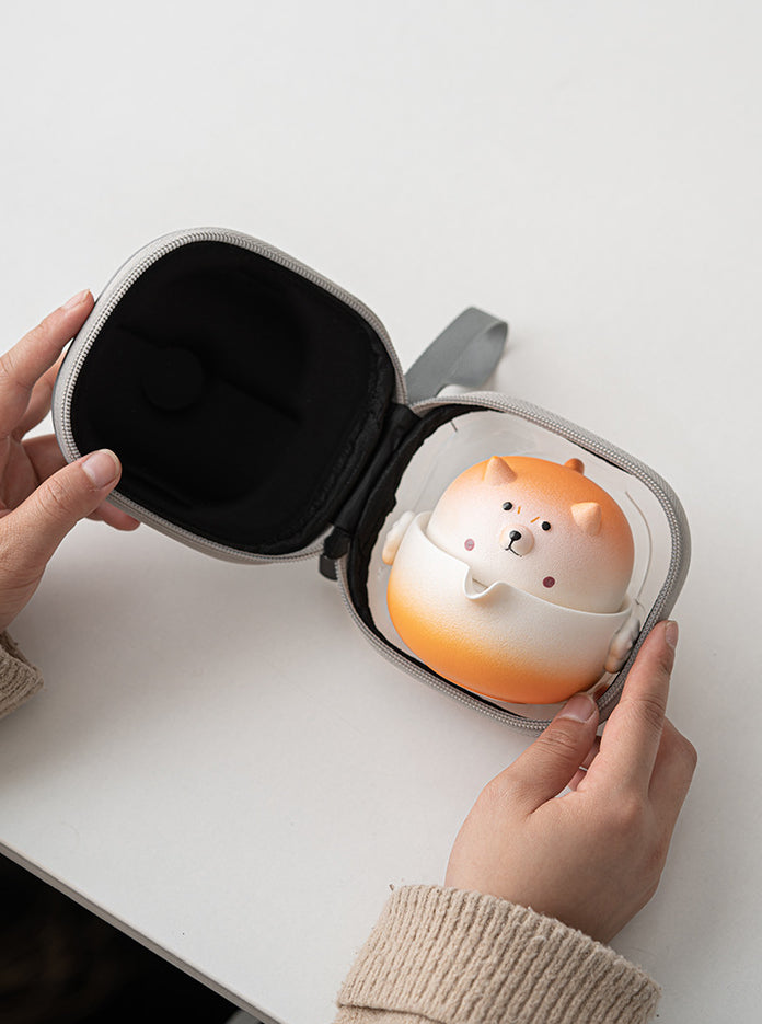 Ensemble théière et tasse à thé Gohobi Shiba Inu
