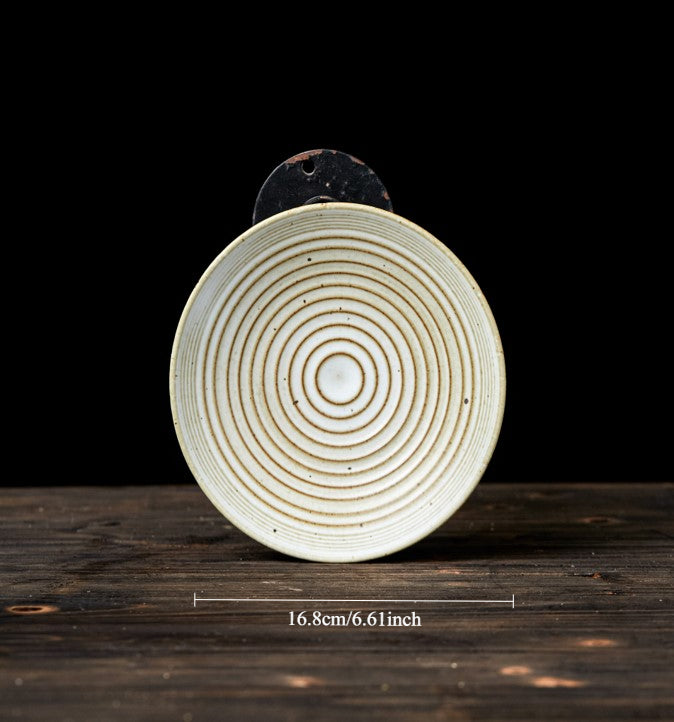 Assiette à pâtes en grès de style japonais faite à la main Gohobi