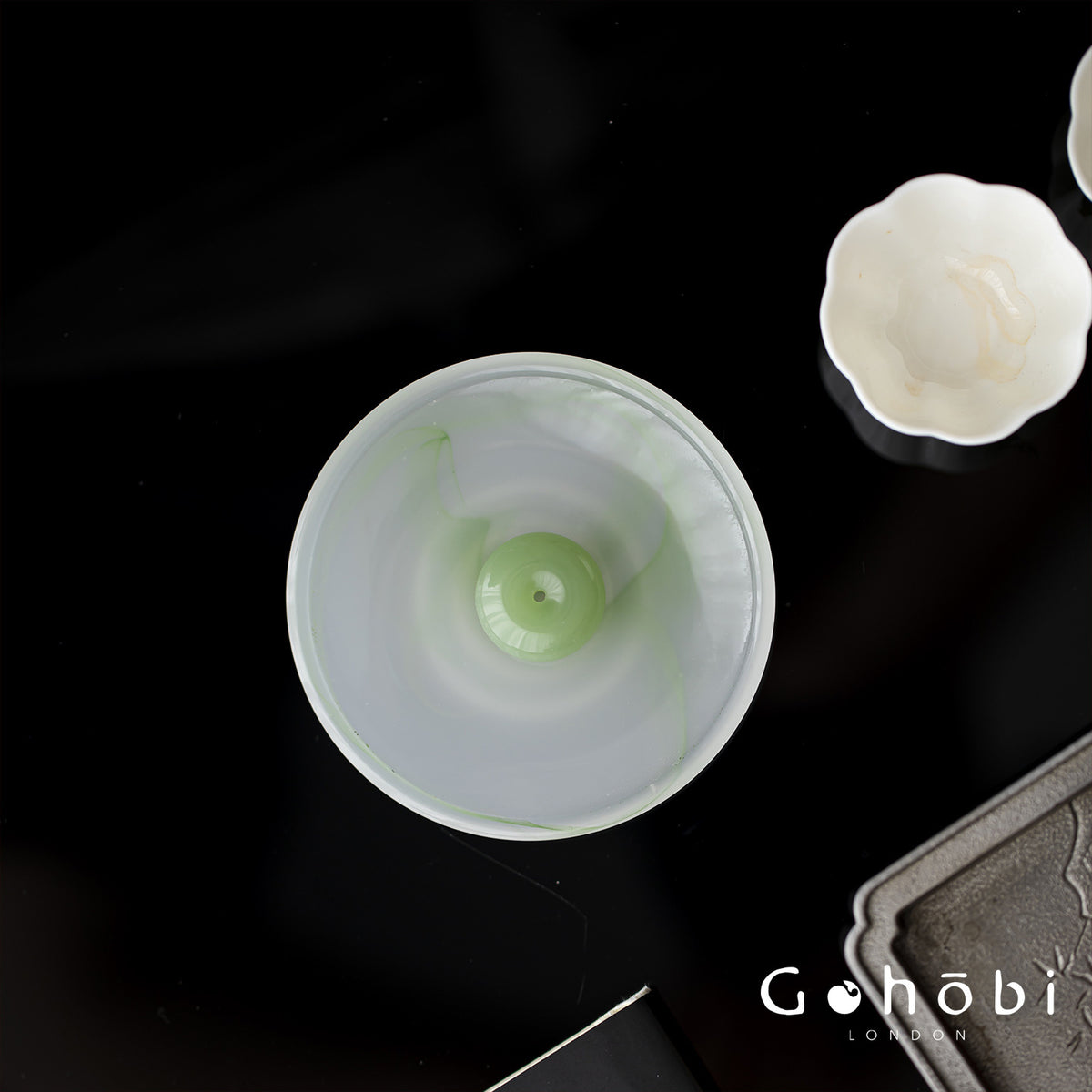 Gohobi Spring Shadow Glazed Incense Holder – Ceramic Ash Catching Incense Tray