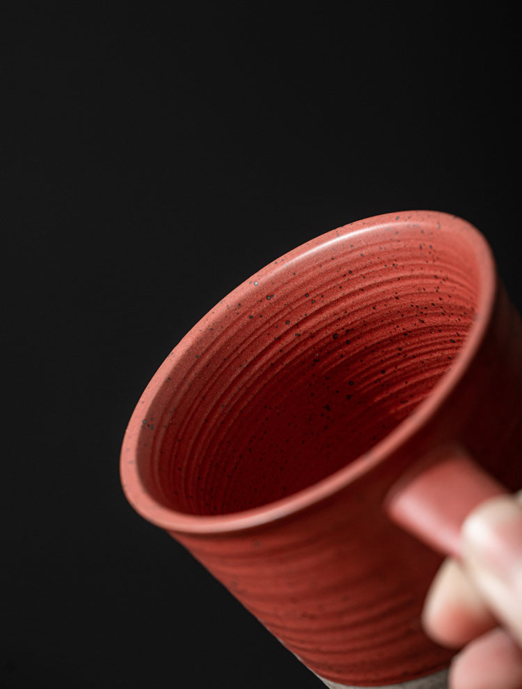 Gohobi Tasse à café en céramique de style japonais avec soucoupe 006
