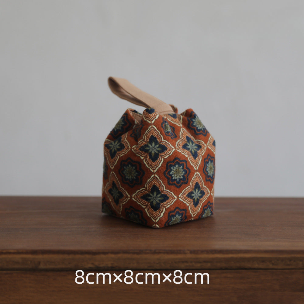 Sac de voyage de rangement pour théière à motif floral ancien de Gohobi