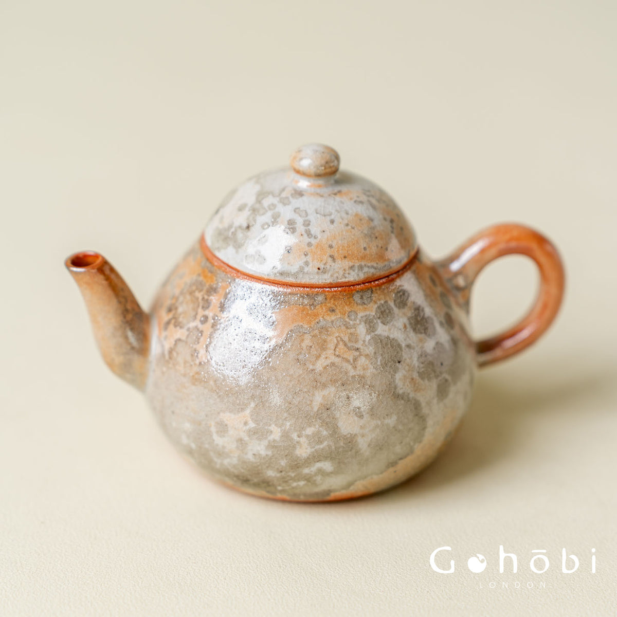Gohobi Wood-Fired Travel Tea Set – Handmade Portable Teapot & Two Cups