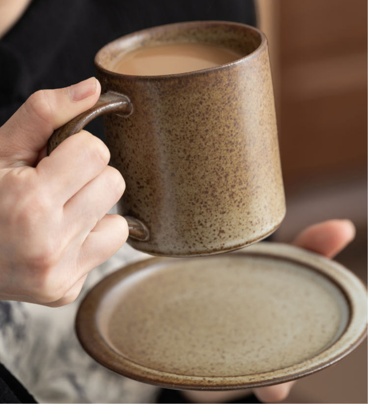 Gohobi Japanese Handmade Coffee Cup with Saucer 008