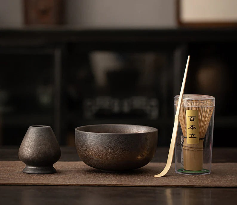 Gohobi Classic Ceramic Bowl Matcha Set