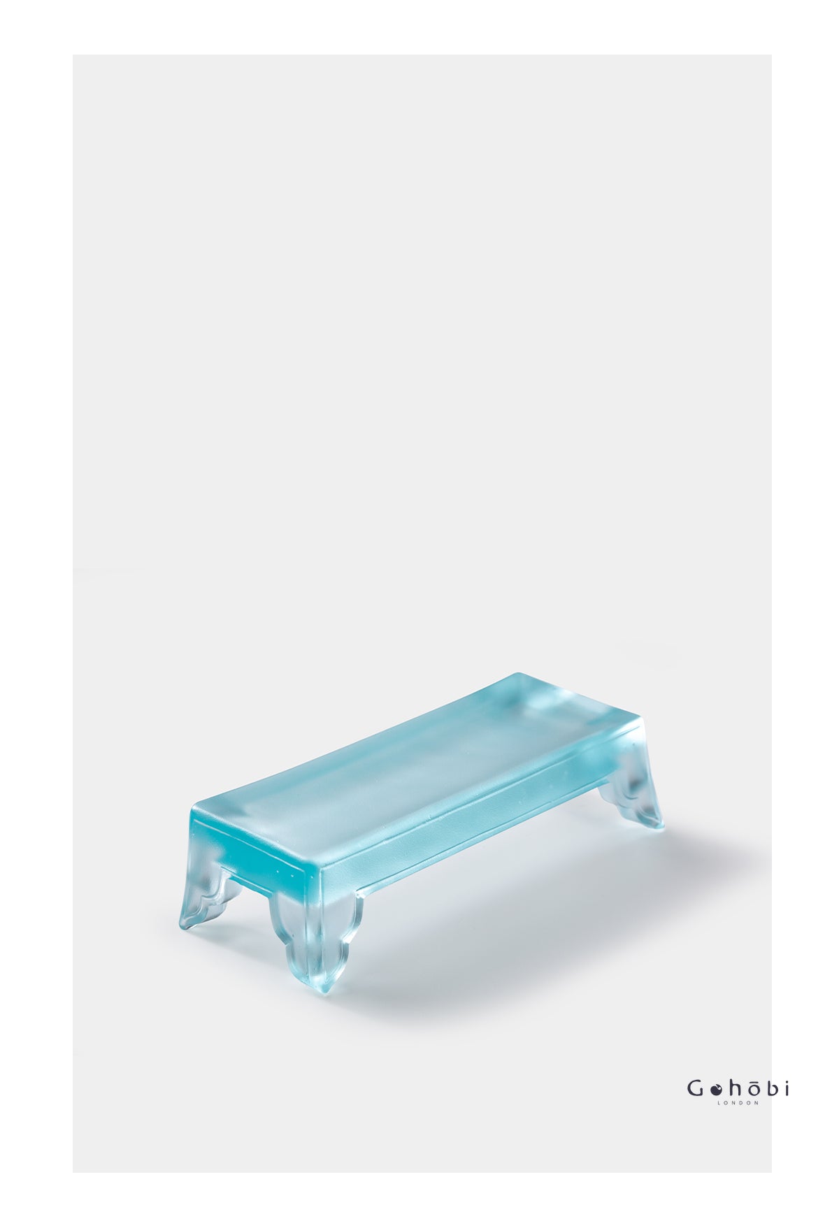 Gohobi Pate de Verre Table à Encre en Verre Coloré Support de Rangement Porte-Stylo Ornement