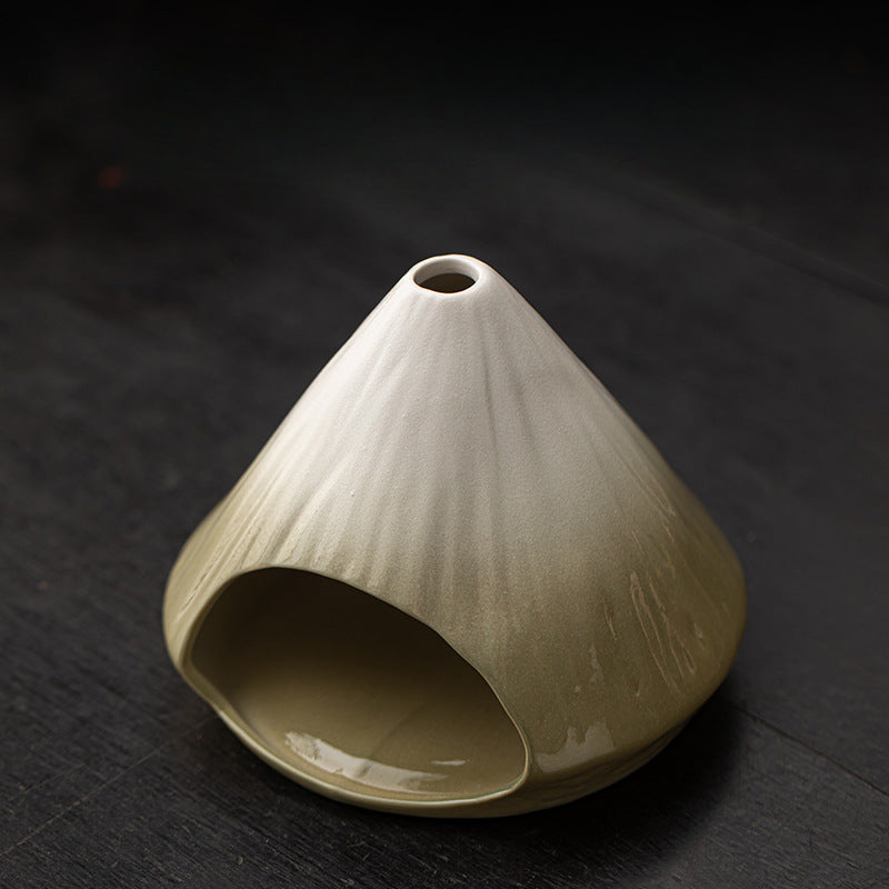 Cheminée à encens du Mont Fuji, brûleur d'encens en cèdre et sauge, grand four en bois sacré péruvien, brûleur d'encens en céramique