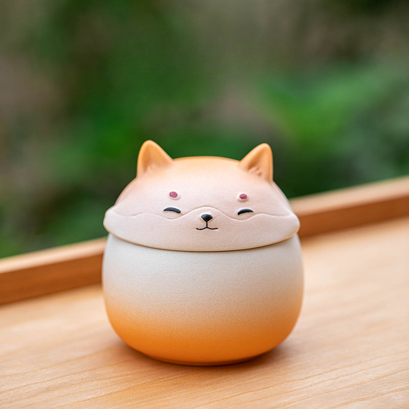 Mini pot à thé de voyage portable Gohobi Shiba Inu Dog