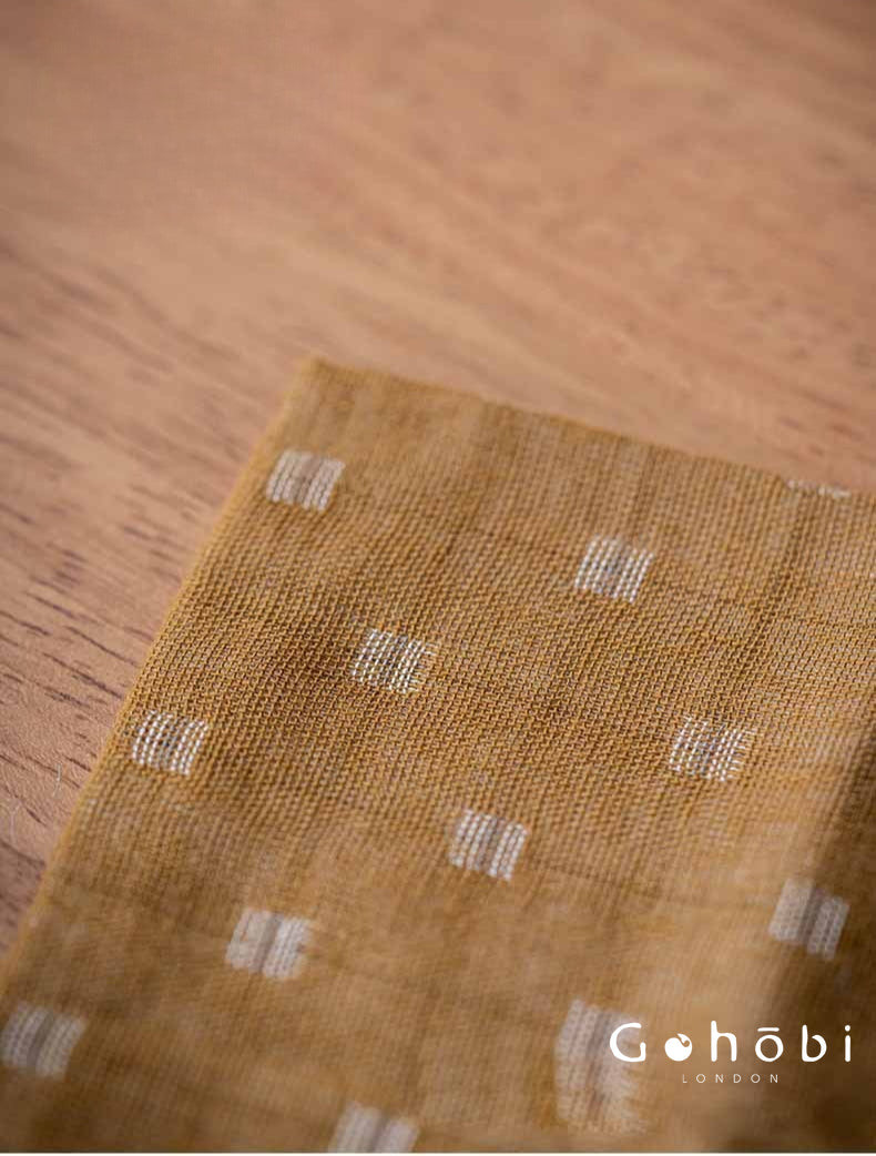 Gohobi Cotton Linen Tea Towel – Japanese Style Absorbent Tea Cloth for Tea Ceremony