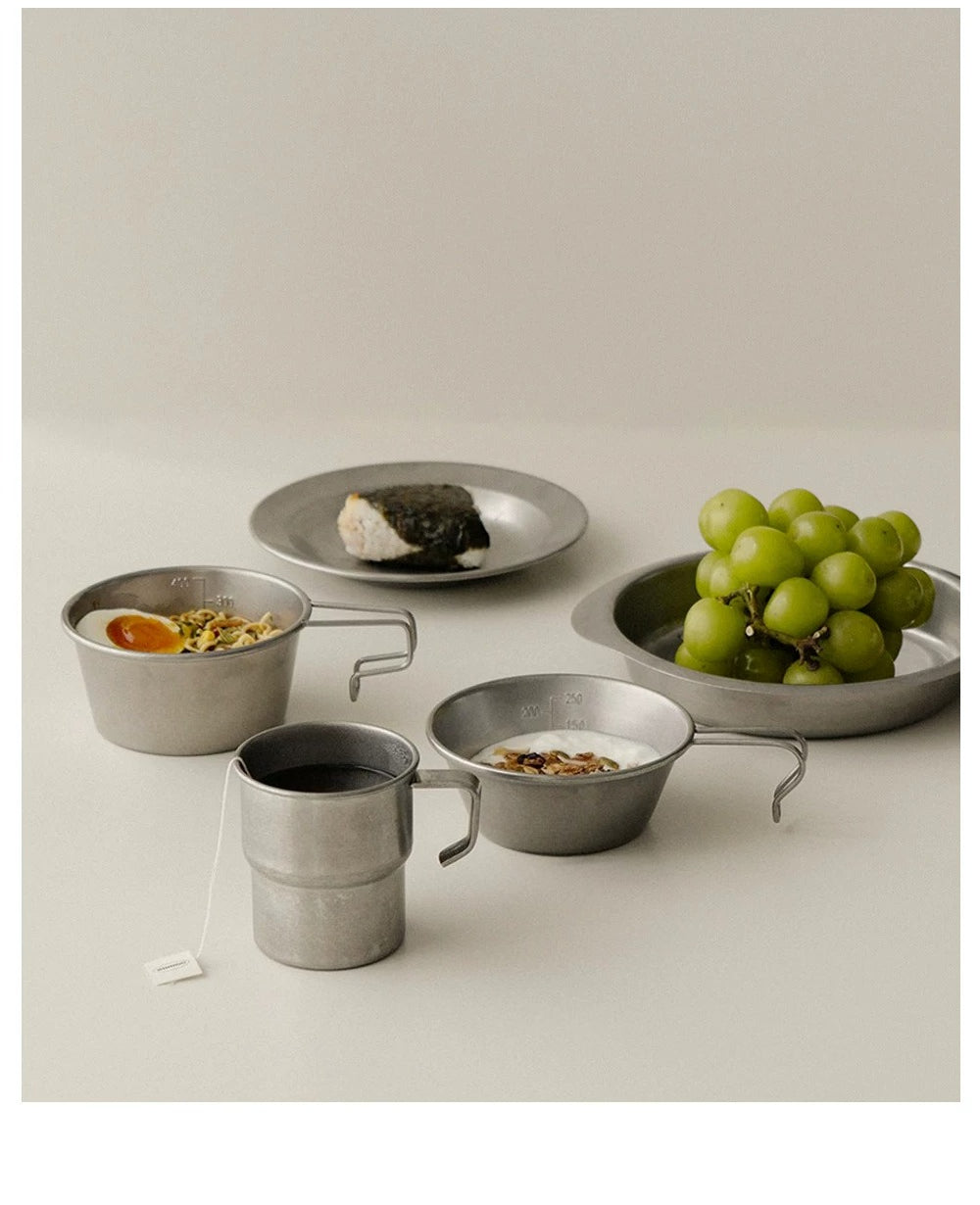 Gohobi Vintage-Style Stackable 304 Stainless Steel Camping Cup