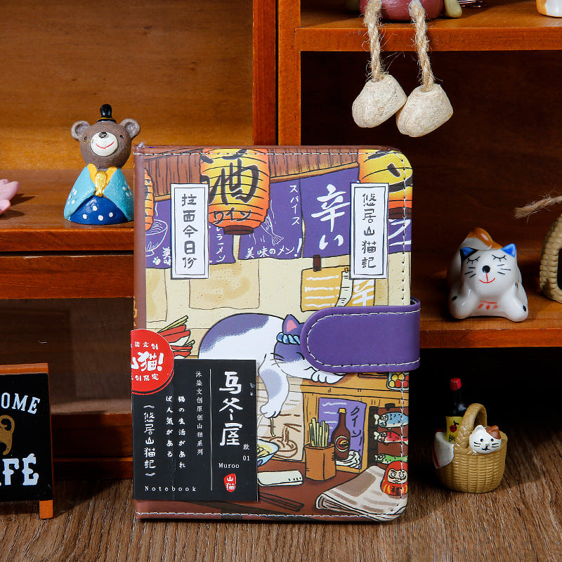 Carnet magnétique Gohobi Chat japonais, agenda mensuel, carnet d'étude, agenda de poche