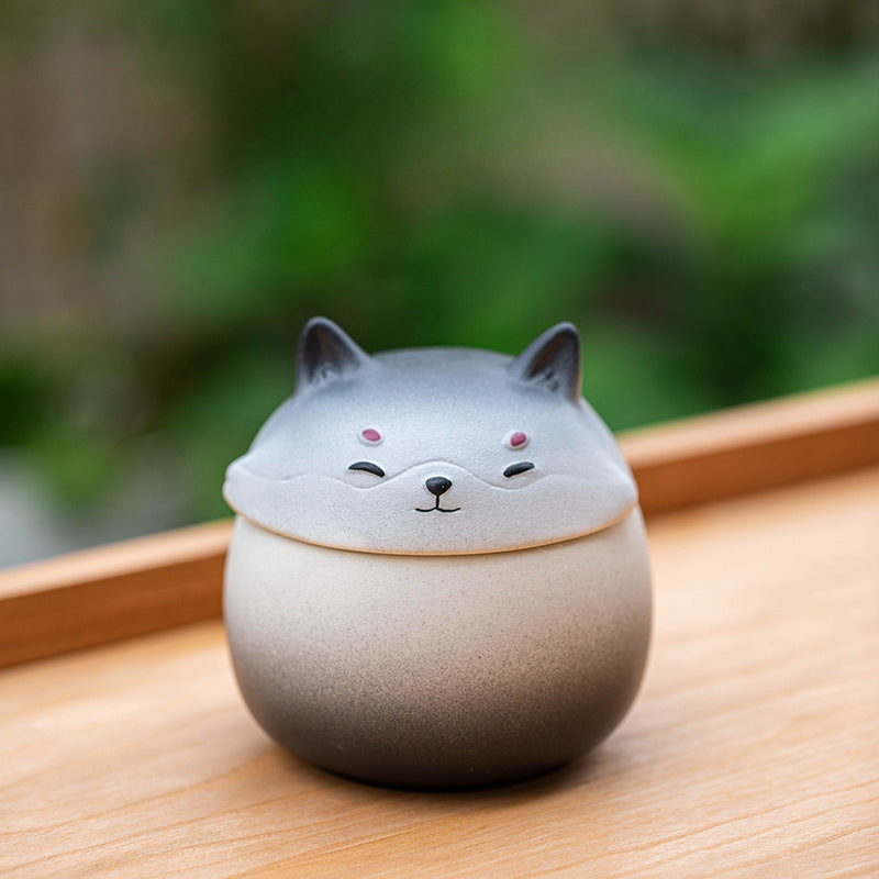 Mini pot à thé de voyage portable Gohobi Shiba Inu Dog