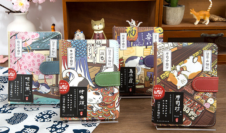 Carnet magnétique Gohobi Chat japonais, agenda mensuel, carnet d'étude, agenda de poche