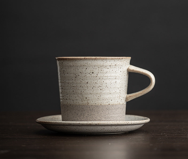 Gohobi Tasse à café en céramique de style japonais avec soucoupe 006