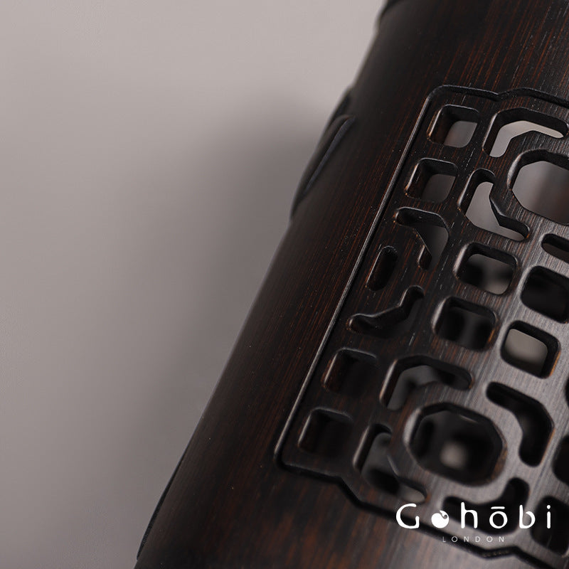 Gohobi Bamboo Woven Tea Cup Holder Basket – Zen Style Tea Cup Storage Tube & Chopstick Basket
