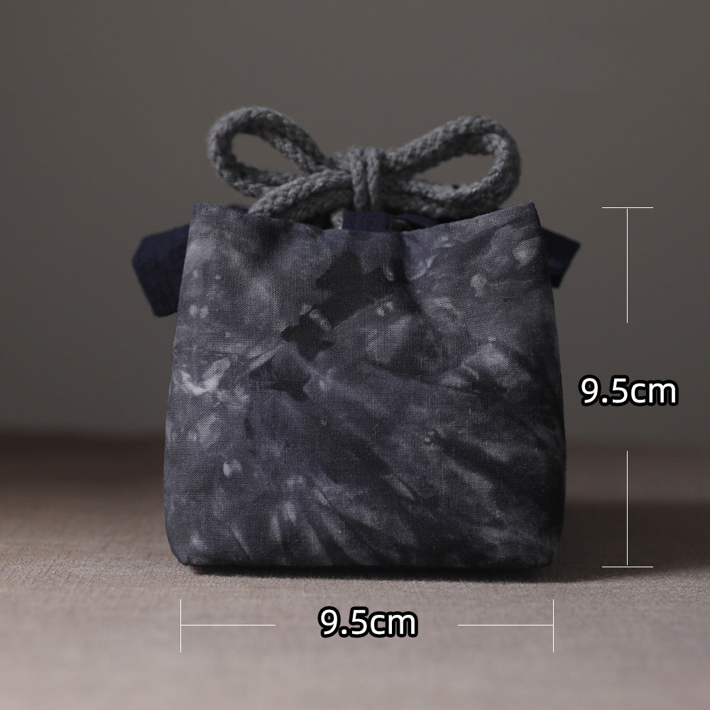 Sac de voyage de rangement pour théière en tissu teint Gohobi