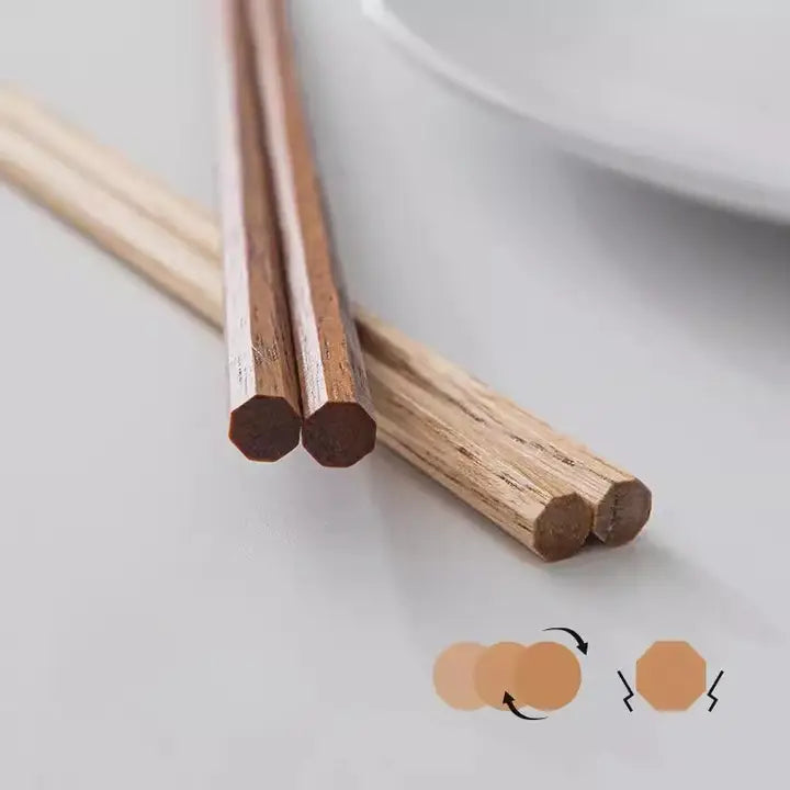 Gohobi A Set of 5 Pairs of Japanese Wooden Cone Shape Chopsticks