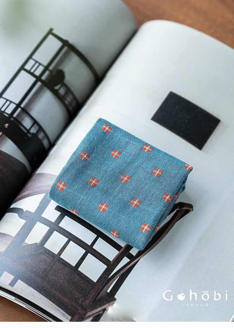 Gohobi Cotton Linen Tea Towel – Japanese Style Absorbent Tea Cloth for Tea Ceremony