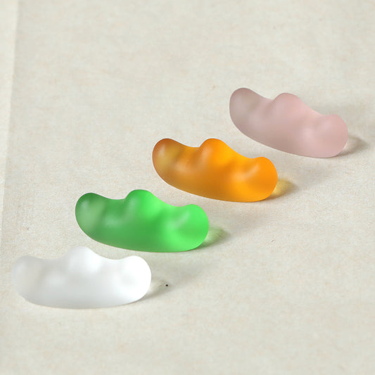 Gohobi Pate de Verre Petit Ornement en Verre Coloré de Montagne Porte-Stylo Presse-Papier