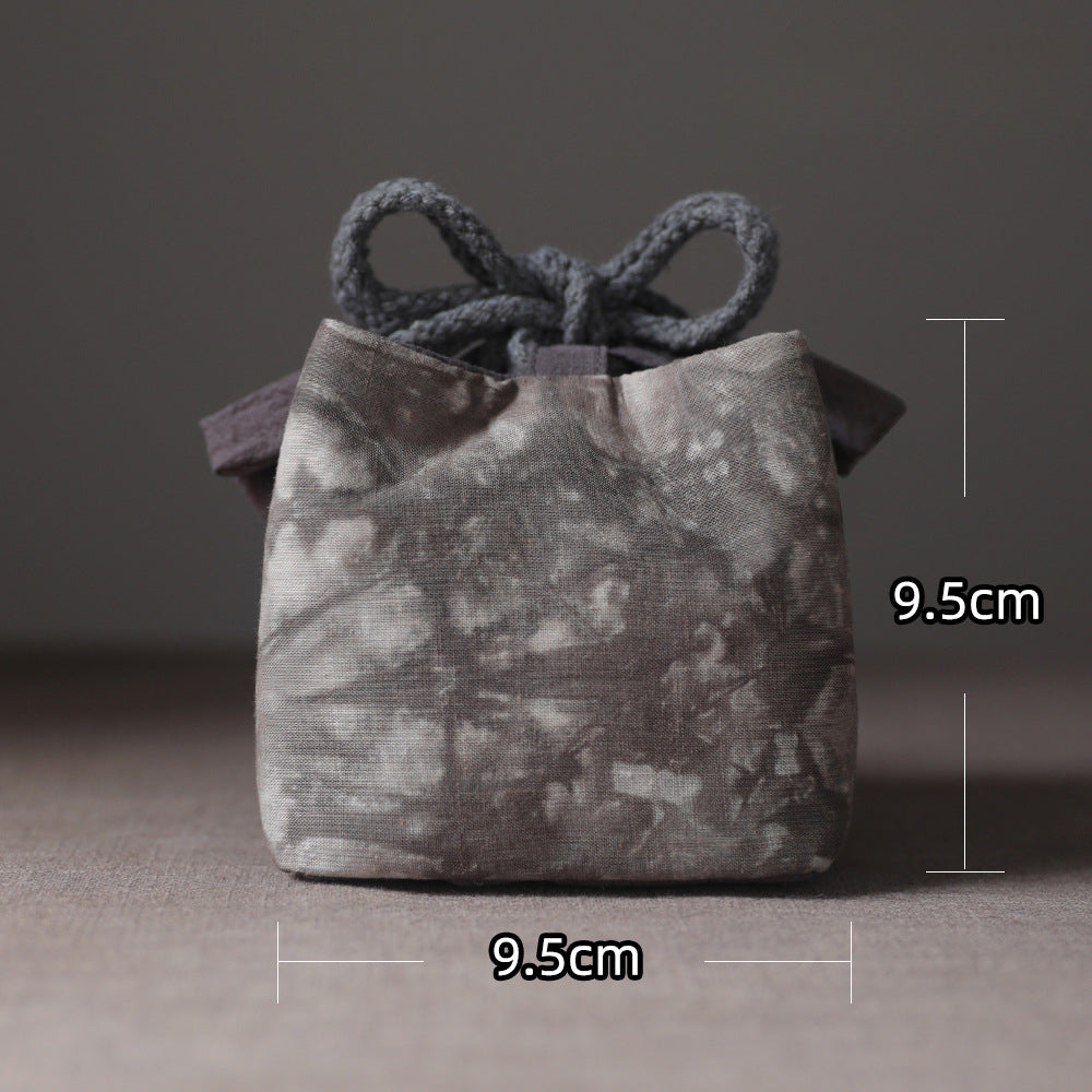 Sac de voyage de rangement pour théière en tissu teint Gohobi