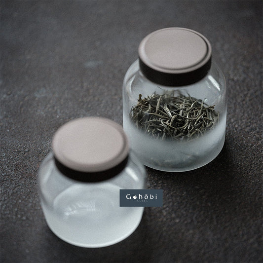Gohobi Glass Tea Storage Jars Chinese Gongfu tea Kung fu tea Japanese Chado