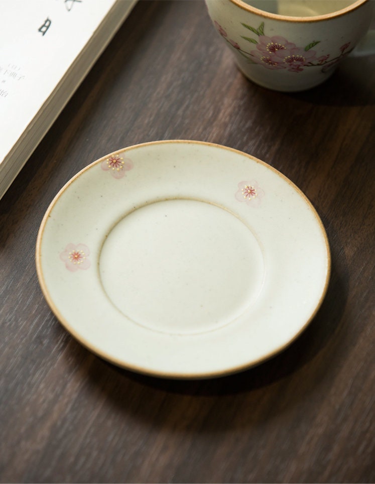 Gohobi Hand-painted ceramic Flowers Hydrangea Peach blossom tea cup Chinese Gongfu tea Kung fu tea Japanese Chado
