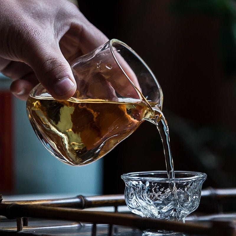 Gohobi Handmade tea Pitcher tea glass Fair cup tea cup Chinese Gongfu tea Kung fu tea Japanese Chado Glass