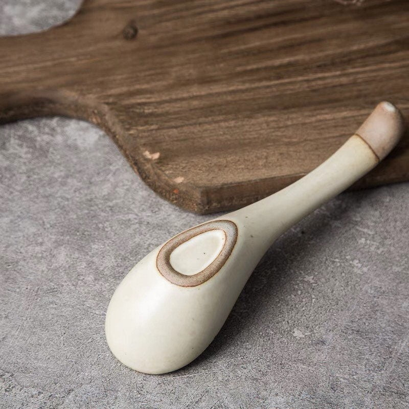 Gohobi handmade soup spoon Japanese Chinese large spoon oriental utensil tea spoon