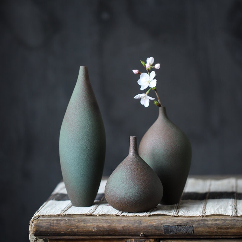 Gohobi Handmade Ceramic Pistachio Vase