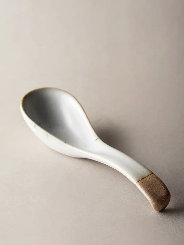 Gohobi handmade soup spoon Japanese Chinese large spoon oriental utensil tea spoon
