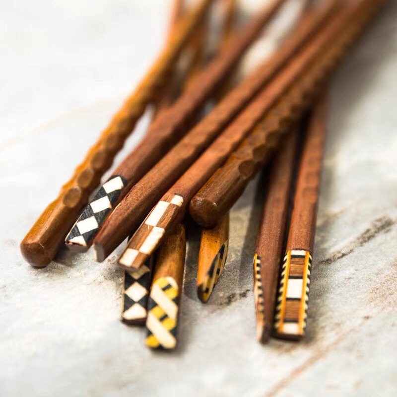 Gohobi a set of 5 pairs of Japanese Wood chopsticks for daily use Chinese chopsticks set oriental Gift ideas Table utensils