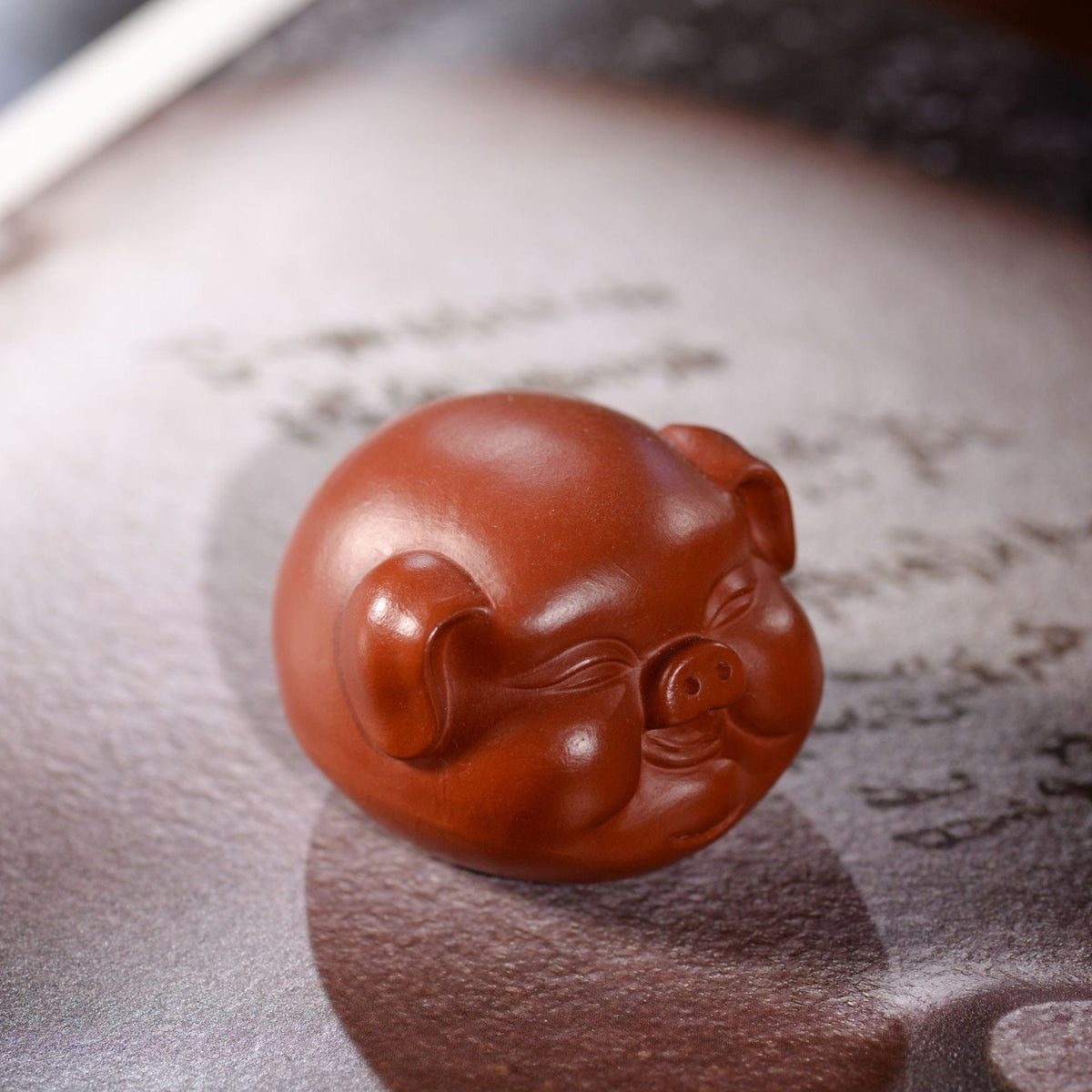 Gohobi Handmade pig ornaments Tea pets ceramic YiXing clay Chinese Gongfu tea Kung fu tea Japanese Chado unique ornaments