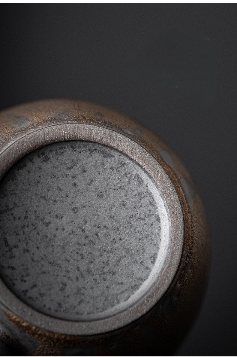 Gohobi handmade ceramic metallic glaze coffee mug tea cup mug Japanese vintage style stoneware