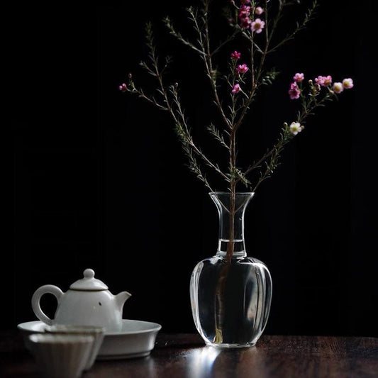 Gohobi Large Glass Vases Chinese Gongfu tea Kung fu tea Japanese Chado table decoration