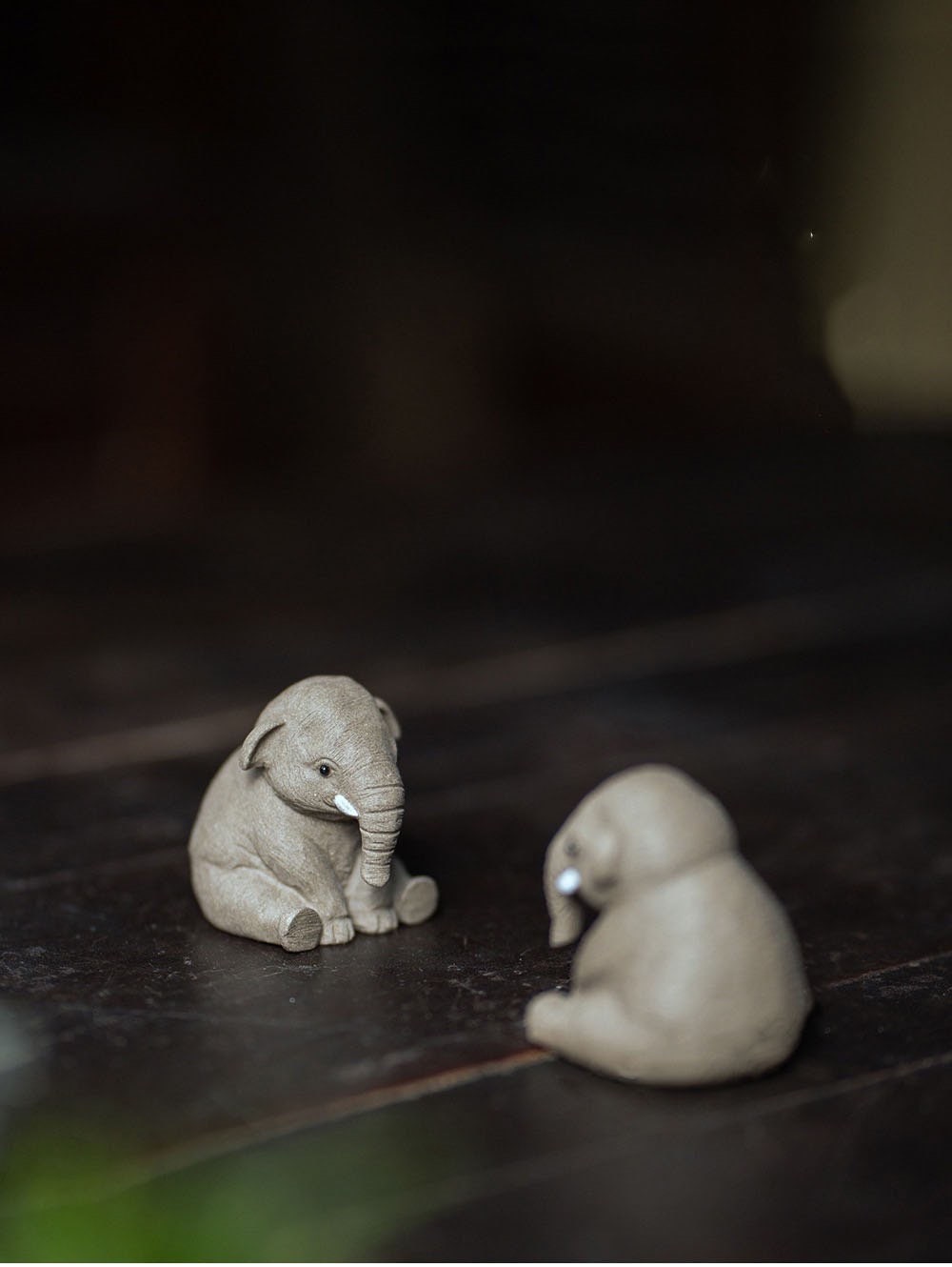 Gohobi Handmade elephant ornaments Tea pets ceramic YiXing clay Chinese Gongfu tea Kung fu tea Japanese Korean Chado unique ornaments