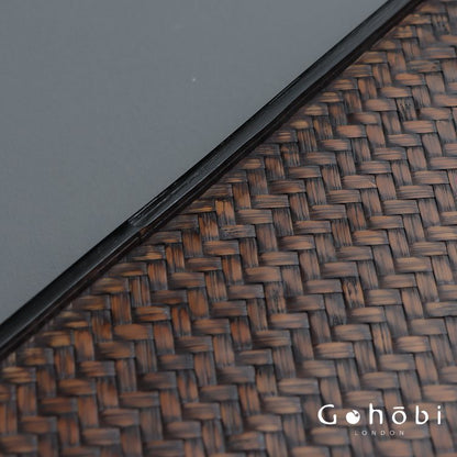 Gohobi Polished Bamboo Tea Tray – Bamboo Woven Gongfu Tea Tray